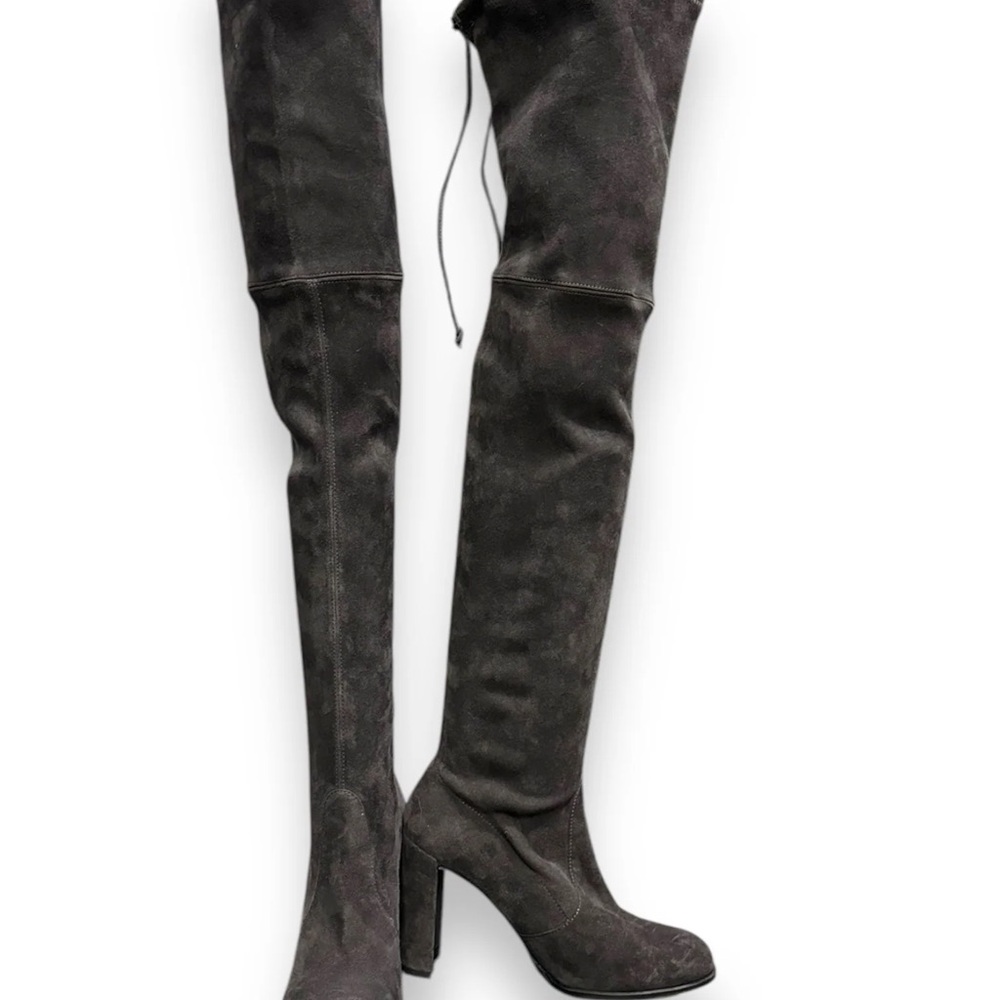 Stuart Weitzman Charcoal Over-the-Knee Boots